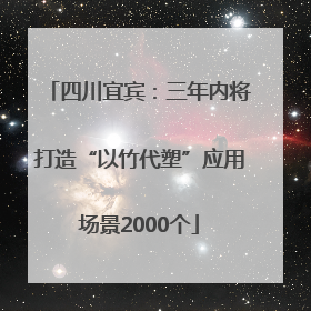 四川宜宾：三年内将打造“以竹代塑”应用场景2000个