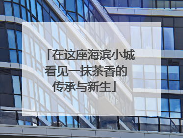 在这座海滨小城 看见一抹茶香的传承与新生