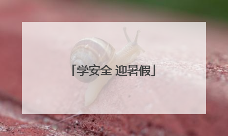 学安全 迎暑假