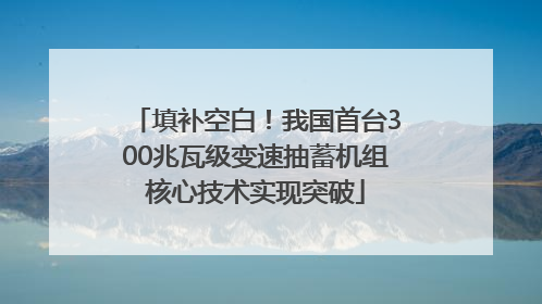 填补空白！我国首台300兆瓦级变速抽蓄机组核心技术实现突破