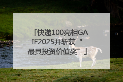 快递100亮相GAIE2025并斩获“最具投资价值奖”