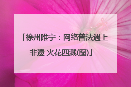 徐州睢宁：网络普法遇上非遗 火花四溅(图)