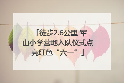 徒步2.6公里 军山小学营地入队仪式点亮红色“六一”
