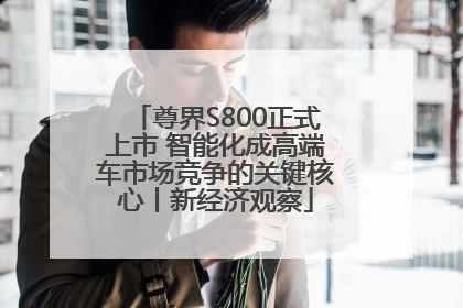 尊界S800正式上市 智能化成高端车市场竞争的关键核心丨新经济观察