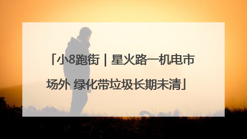 小8跑街｜星火路一机电市场外 绿化带垃圾长期未清