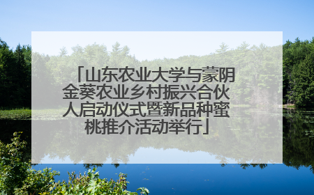 山东农业大学与蒙阴金葵农业乡村振兴合伙人启动仪式暨新品种蜜桃推介活动举行