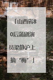 山西省80后蒲剧演员梁静沪上摘“梅”