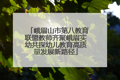 峨眉山市第八教育联盟教师齐聚峨眉实幼共探幼儿教育高质量发展新路径