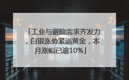 工业与避险需求齐发力，白银涨势紧逼黄金，本月涨幅已逾10%
