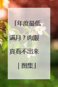 年度最低满月？肉眼真看不出来｜图集