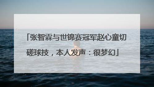张智霖与世锦赛冠军赵心童切磋球技，本人发声：很梦幻