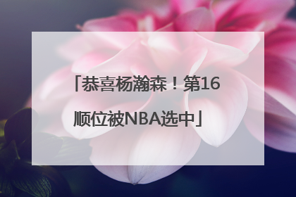恭喜杨瀚森！第16顺位被NBA选中