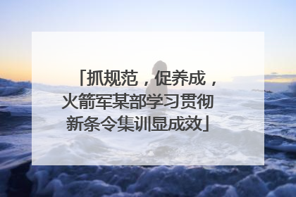 抓规范，促养成，火箭军某部学习贯彻新条令集训显成效