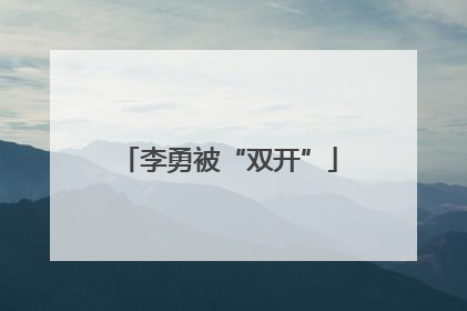 李勇被“双开”