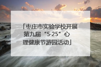 枣庄市实验学校开展第九届“5·25”心理健康节游园活动