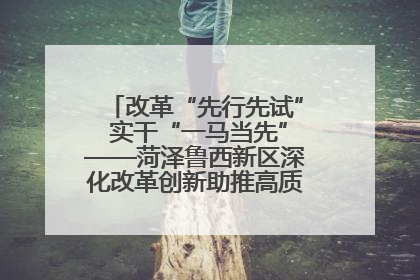 改革“先行先试” 实干“一马当先”——菏泽鲁西新区深化改革创新助推高质量发展纪实