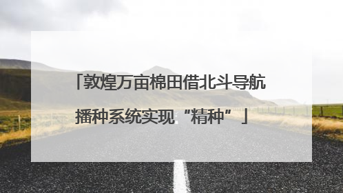 敦煌万亩棉田借北斗导航播种系统实现“精种”