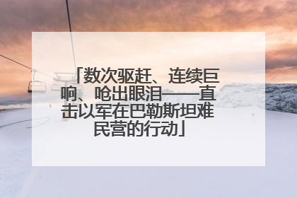 数次驱赶、连续巨响、呛出眼泪——直击以军在巴勒斯坦难民营的行动