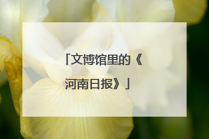 文博馆里的《河南日报》