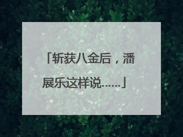 斩获八金后，潘展乐这样说……