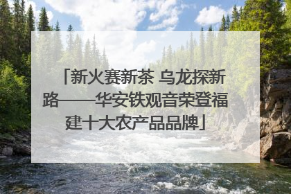 新火赛新茶 乌龙探新路——华安铁观音荣登福建十大农产品品牌