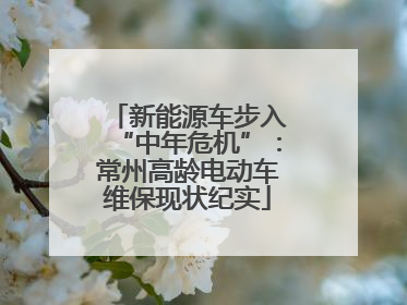 新能源车步入“中年危机”：常州高龄电动车维保现状纪实