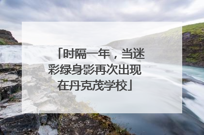 时隔一年，当迷彩绿身影再次出现在丹克茂学校
