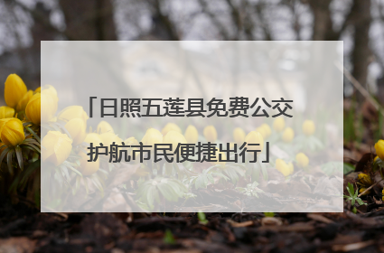 日照五莲县免费公交护航市民便捷出行