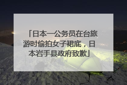日本一公务员在台旅游时偷拍女子裙底，日本岩手县政府致歉