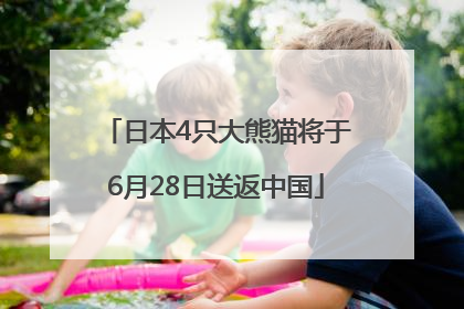 日本4只大熊猫将于6月28日送返中国