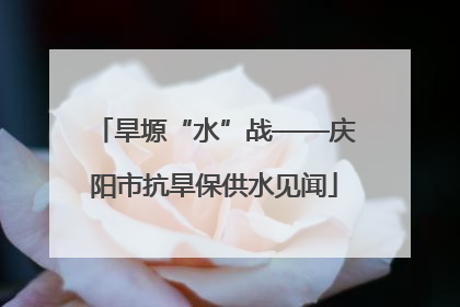 旱塬“水”战——庆阳市抗旱保供水见闻