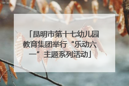 昆明市第十七幼儿园教育集团举行“乐动六一”主题系列活动
