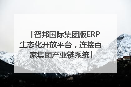 智邦国际集团版ERP生态化开放平台，连接百家集团产业链系统