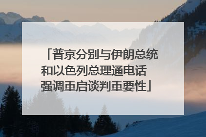 普京分别与伊朗总统和以色列总理通电话 强调重启谈判重要性
