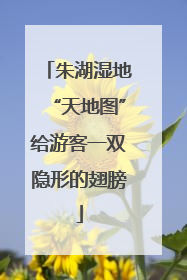 朱湖湿地“天地图”给游客一双隐形的翅膀
