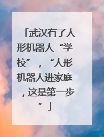 武汉有了人形机器人“学校”，“人形机器人进家庭，这是第一步”