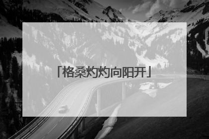 格桑灼灼向阳开