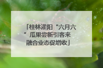 桂林灌阳“六月六”瓜果尝新引客来 融合业态促增收