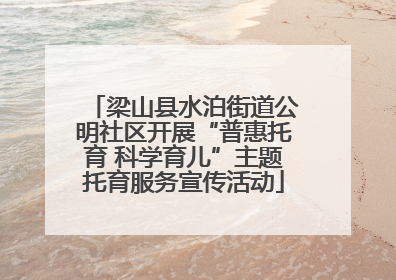 梁山县水泊街道公明社区开展“普惠托育 科学育儿”主题托育服务宣传活动