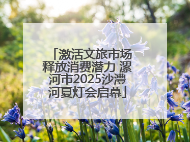 激活文旅市场 释放消费潜力 漯河市2025沙澧河夏灯会启幕