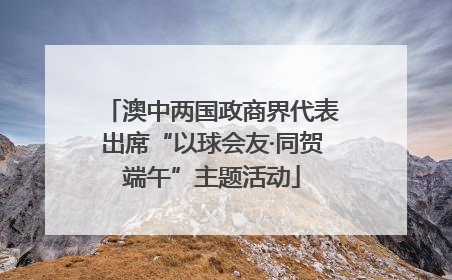 澳中两国政商界代表出席“以球会友·同贺端午”主题活动