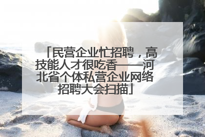 民营企业忙招聘，高技能人才很吃香——河北省个体私营企业网络招聘大会扫描