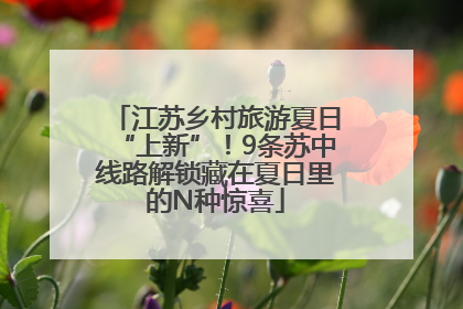 江苏乡村旅游夏日“上新”！9条苏中线路解锁藏在夏日里的N种惊喜