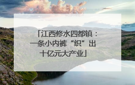 江西修水四都镇：一条小内裤“织”出十亿元大产业
