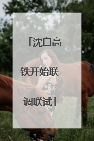 沈白高铁开始联调联试