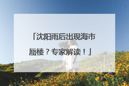沈阳雨后出现海市蜃楼？专家解读！