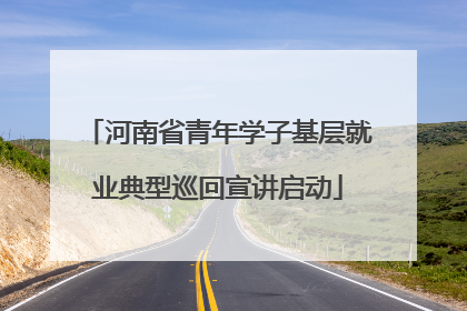 河南省青年学子基层就业典型巡回宣讲启动