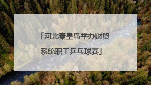 河北秦皇岛举办财贸系统职工乒乓球赛