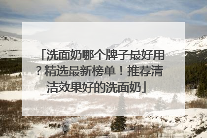 洗面奶哪个牌子最好用？精选最新榜单！推荐清洁效果好的洗面奶