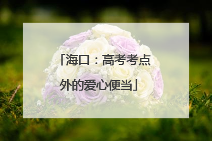 海口：高考考点外的爱心便当
